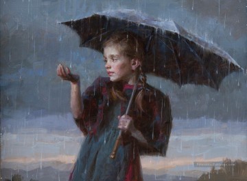 Penny.s pluie MW Impressionist Peinture à l'huile